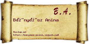 Bányász Anina névjegykártya